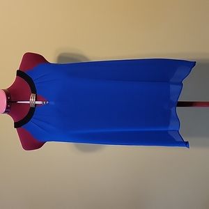 Royal Blue sleeveless top with metal accent